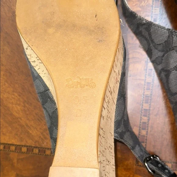 Coach Black Slingback Heels with Peep Toe - Picture 6 of 6